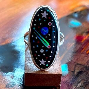 Calvin Begay Starry Night Zuni Native American ring